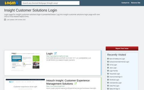 Insight Customer Solutions Login - Loginii.com
