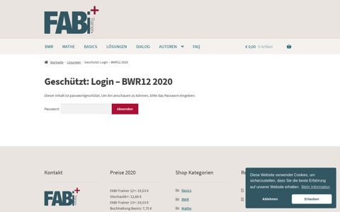 Login – BWR12 2020 – FABI Trainer