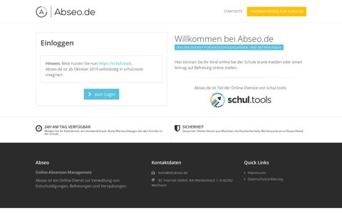 Abseo.de - Online krank melden