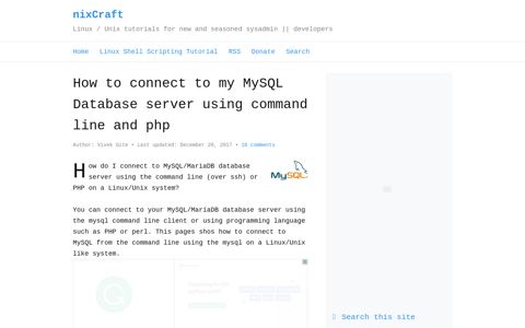 How to connect to my MySQL Database server using ... - nixCraft