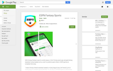 ESPN Fantasy Sports – Apps on Google Play