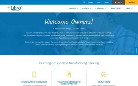 Owners - Access Online Banking & Services | Libro