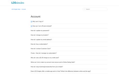 Account – LDS Singles Help