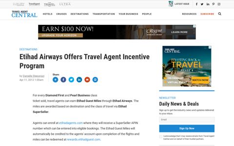 Etihad Airways Offers Travel Agent Incentive Program | Travel ...