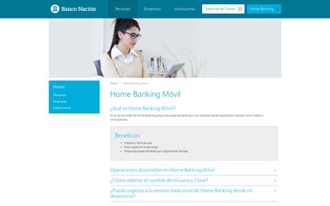 Home Banking móvil - Banco de la Nación Argentina