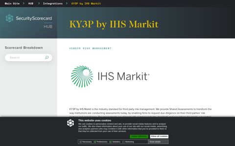 KY3P by IHS Markit | SecurityScorecard