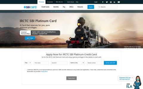 IRCTC SBI Platinum Card - Benefits & Features - Apply Now ...