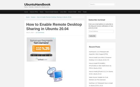 How to Enable Remote Desktop Sharing in Ubuntu 20.04 ...
