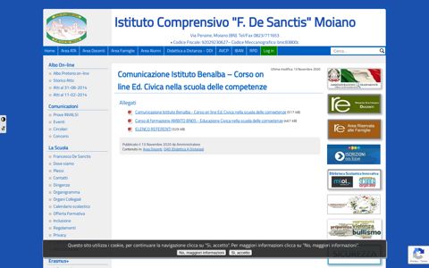 Comunicazione Istituto Benalba – Corso on line Ed. Civica ...