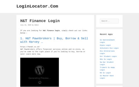 H&T Finance Login - LoginLocator.Com