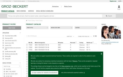 Product Catalog - Groz-Beckert Portal