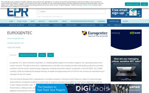 EUROGENTEC - European Pharmaceutical Review