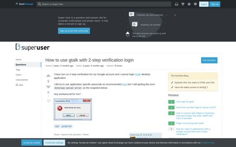 How to use gtalk with 2-step verification login - Super User