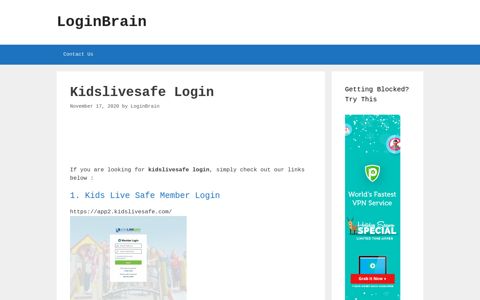 Kidslivesafe Kids Live Safe Member Login - LoginBrain