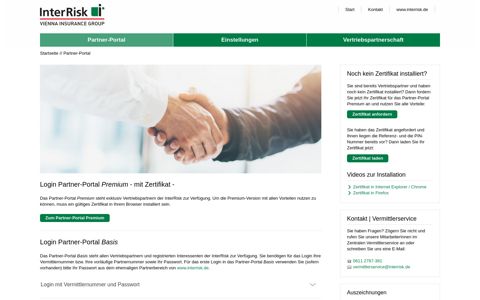 Partner-Portal der InterRisk - InterRisk Versicherungen