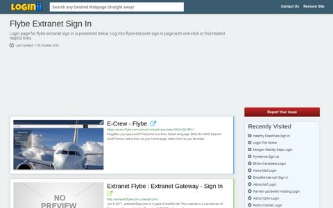 Flybe Extranet Sign In - Loginii.com