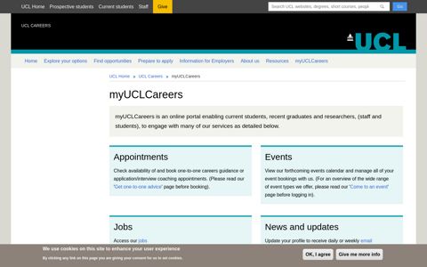 myUCLCareers | UCL Careers - UCL – University College ...