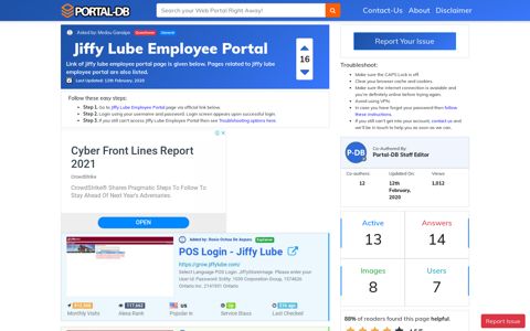 Jiffy Lube Employee Portal