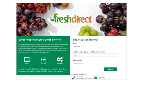 Fresh Direct - HRAlly Enroll Powered By Winston