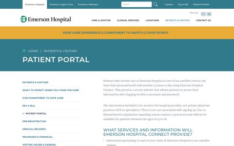 Patient Portal | Emerson Hospital