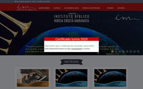 Instituto Bíblico da Igreja Cristã Maranata - Contribuindo com ...
