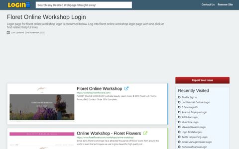 Floret Online Workshop Login - Loginii.com