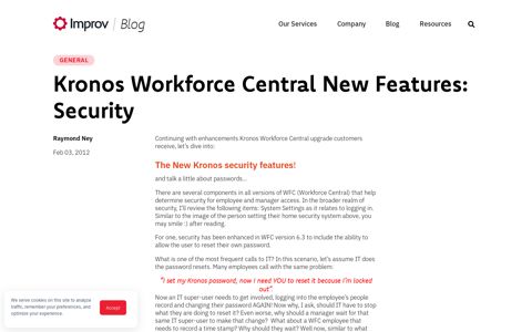 Kronos Workforce Central New Features: Security