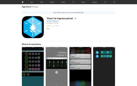 ‎Timer for Ingress portal on the App Store - Apple