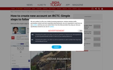 How to create new account on IRCTC: Simple steps to follow ...