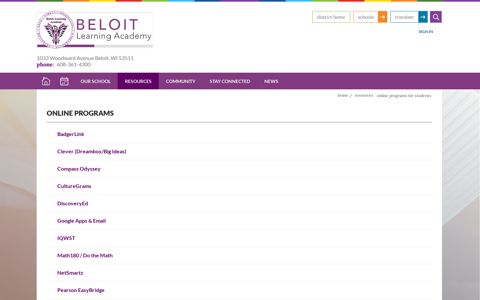 Online Programs - School District of Beloit