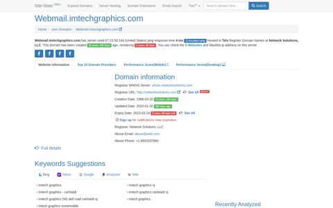 Webmail.imtechgraphics.com - Site-Stats .ORG