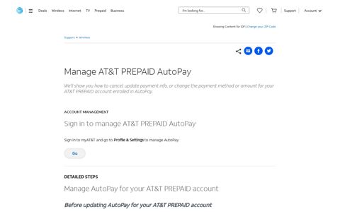Manage AT&T PREPAID (Formerly GoPhone) AutoPay ...