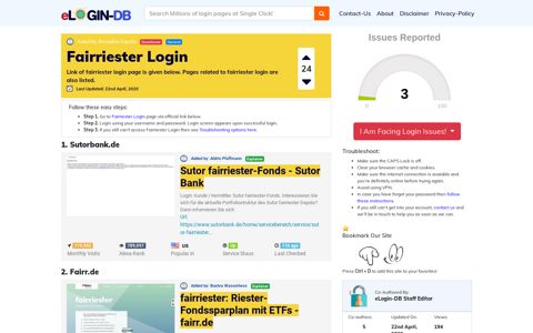 Fairriester Login