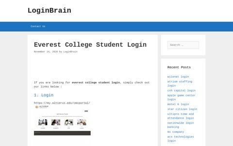 Everest College Student Login - LoginBrain