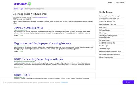Elearning Sandi Net Login Page SDUSD eLearning Portal ...