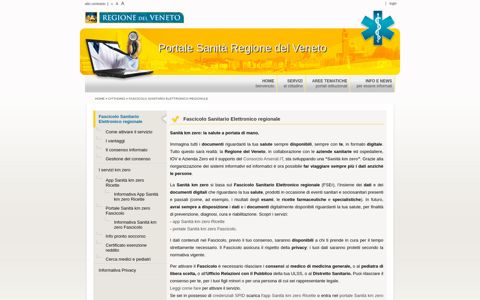 Fascicolo Sanitario Elettronico regionale - Portale Sanità ...