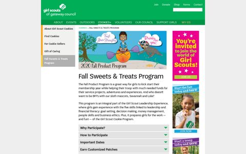 Fall Product Program | Girl Scouts of Gateway Council