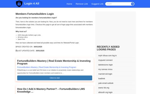 members fortunebuilders login - Official Login Page [100 ...