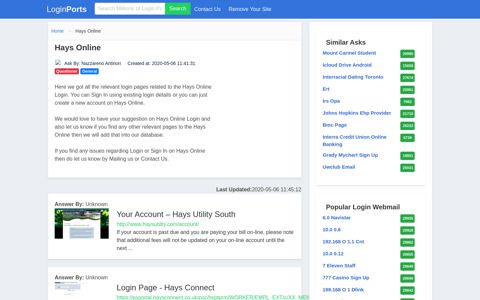 Login Hays Online or Register New Account - LoginPorts