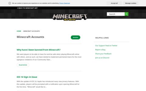 Minecraft Accounts – Home - Minecraft help center.