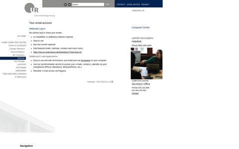 Your email account - Universität Regensburg