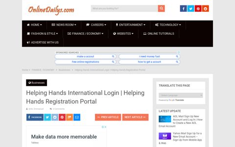 Helping Hands International Login | Helping Hands ...