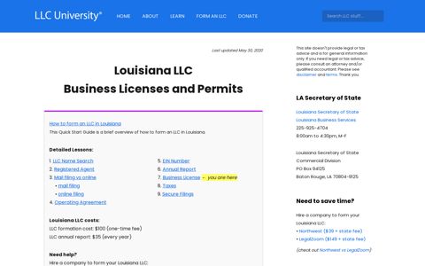 Forming a Louisiana LLC - Business License & Permit ...