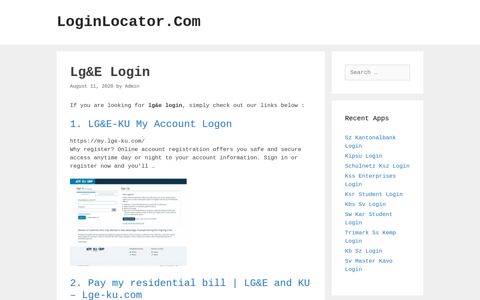 Lg&E Login - LoginLocator.Com