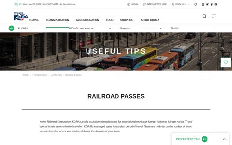 Official Site of Korea Tourism Org.: Korail Pass : Railroad ...