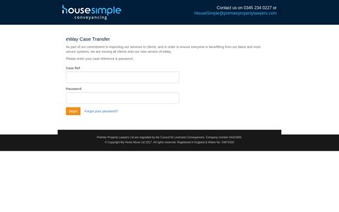 House Simple Conveyancing | eWay Case Transfer