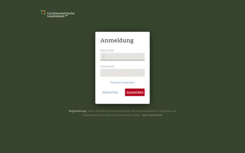 E-Banking - Liechtensteinische Landesbank