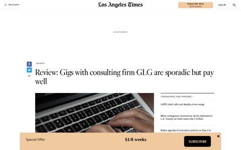 Review: Gigs with consulting firm GLG are sporadic but pay well