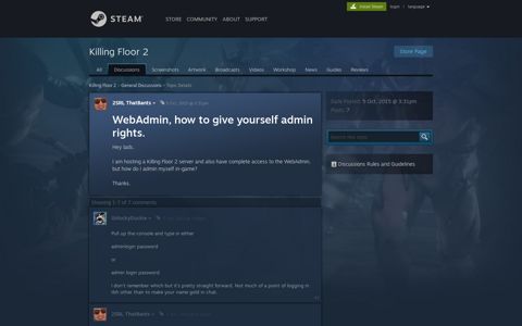 WebAdmin, how to give yourself admin rights. :: Killing Floor 2 ...