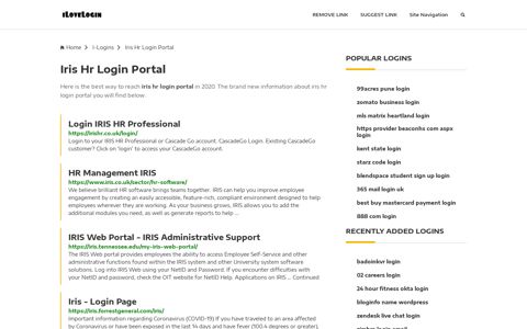 Iris Hr Login Portal ❤️ One Click Access - iLoveLogin